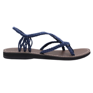 Autumn Chic Lapis Blue Sandals